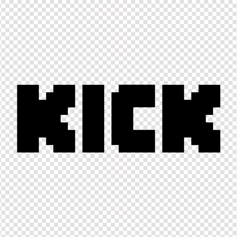 Black Kick Logo PNG Transparent 